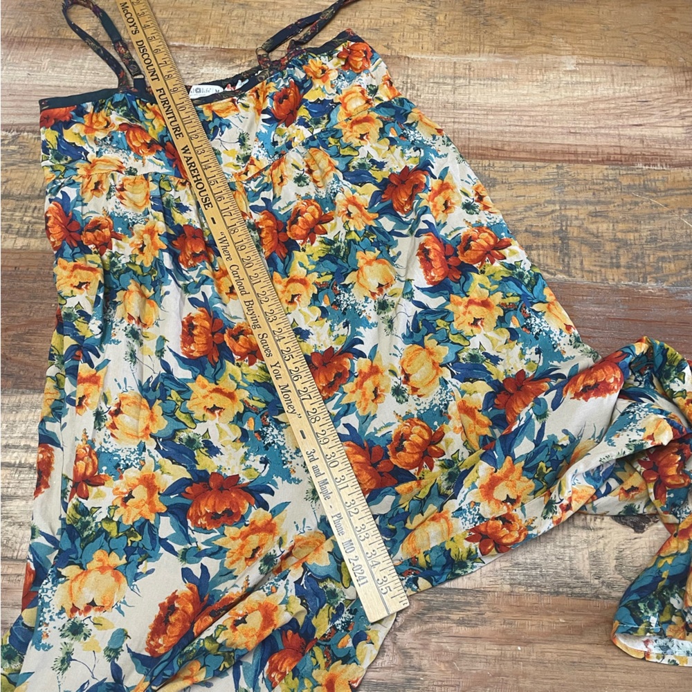 NATURAL LIFE medium Stephanie floral Jumpsuit boho flowy adjustable strap - Picture 8 of 12